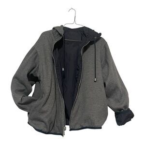 Unisex youth coat size medium/large reversible with hood No brand no size no tag